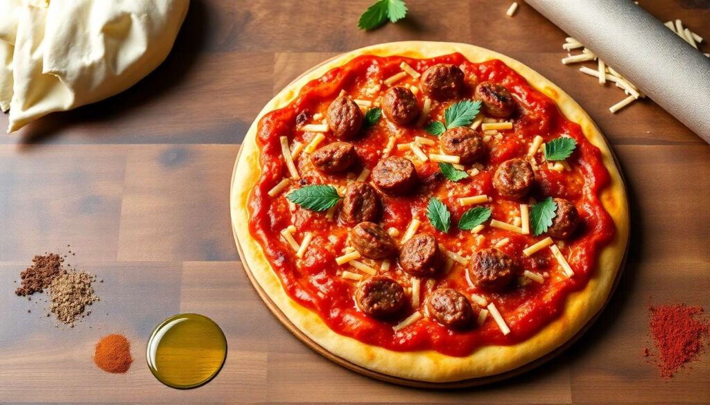 Recette de pizza merguez savoureuse