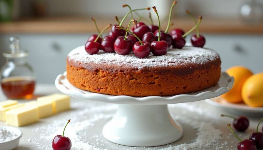 Recette facile : gâteau aux cerises moelleux