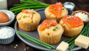 Muffins au saumon fumé et ciboulette : recette gourmande