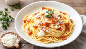 Pâtes à la carbonara sans œuf : recette facile et savoureuse