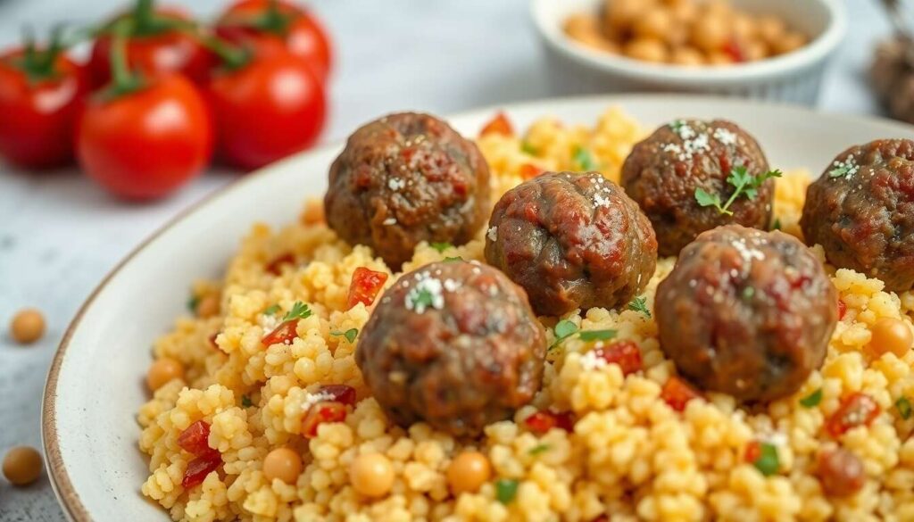 Recette de couscous aux boulettes de viande : saveurs orientales à table