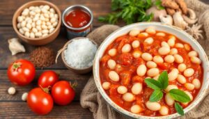 Haricots blancs à la tomate : recette savoureuse et facile