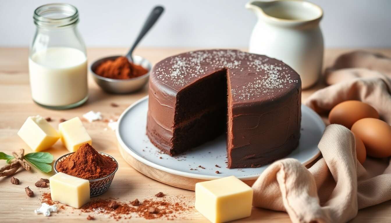 Recette facile de gâteau au chocolat en poudre