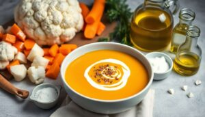 Soupe au chou-fleur, carotte et cumin : recette savoureuse