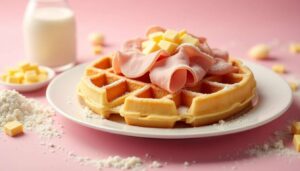 Gaufres salées au jambon et Gruyère : recette savoureuse