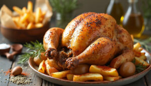 Recette Poulet Rôti et Frites Maison