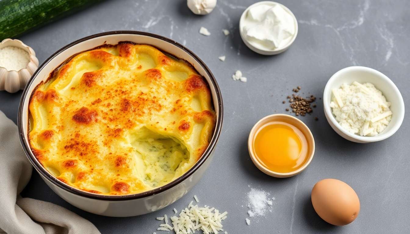 Délicieux gratin de courgettes au parmesan