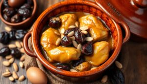 Tajine de poulet aux pruneaux et amandes : recette authentique