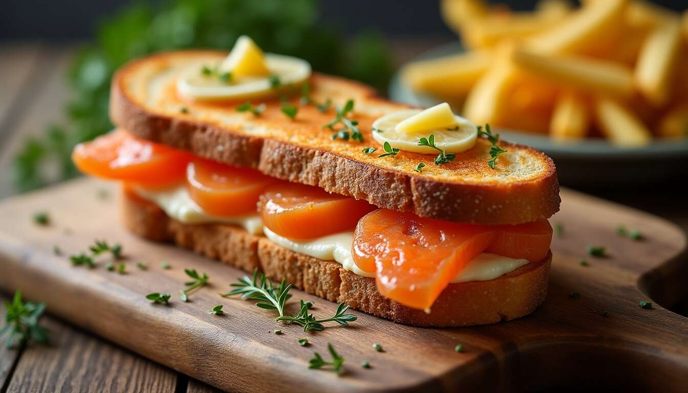 Croque-Monsieur au Saumon et Boursin : délice Gourmand