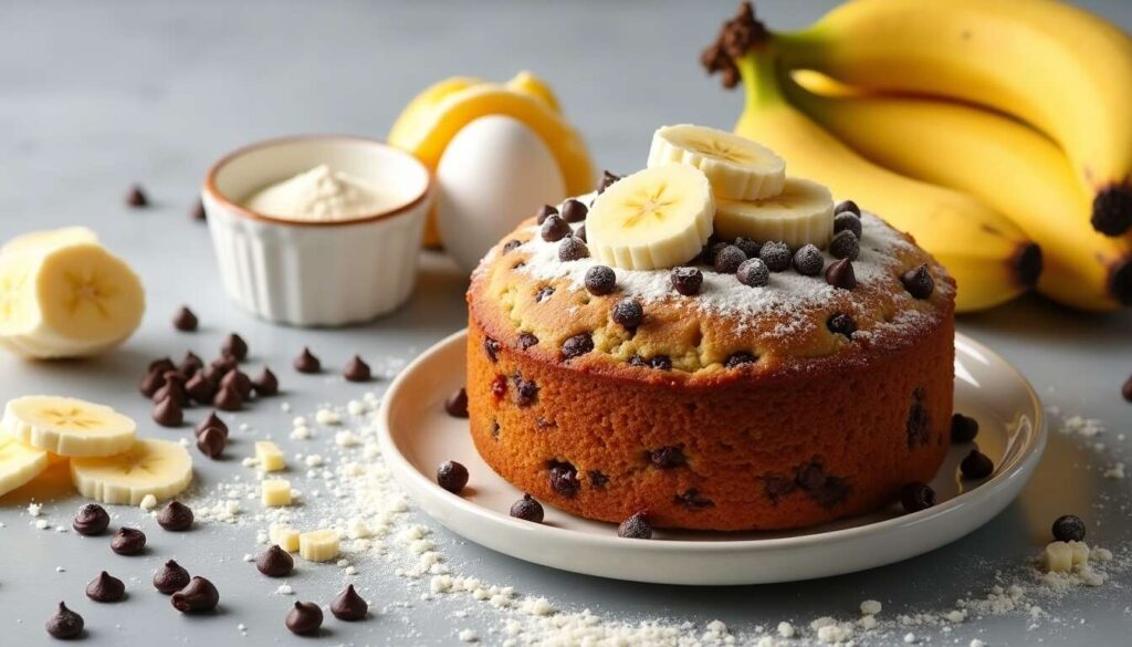 Cake à la banane et pépites de chocolat : recette gourmande et facile
