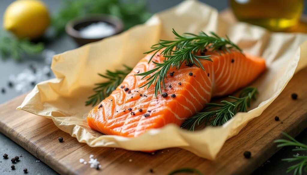 Saumon surgelé en papillote : recette savoureuse et facile