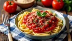 Sauce tomate maison pour les pâtes : recette facile et rapide