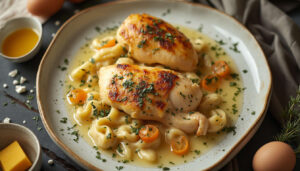 Blanc de poulet à la normande : recette savoureuse et facile
