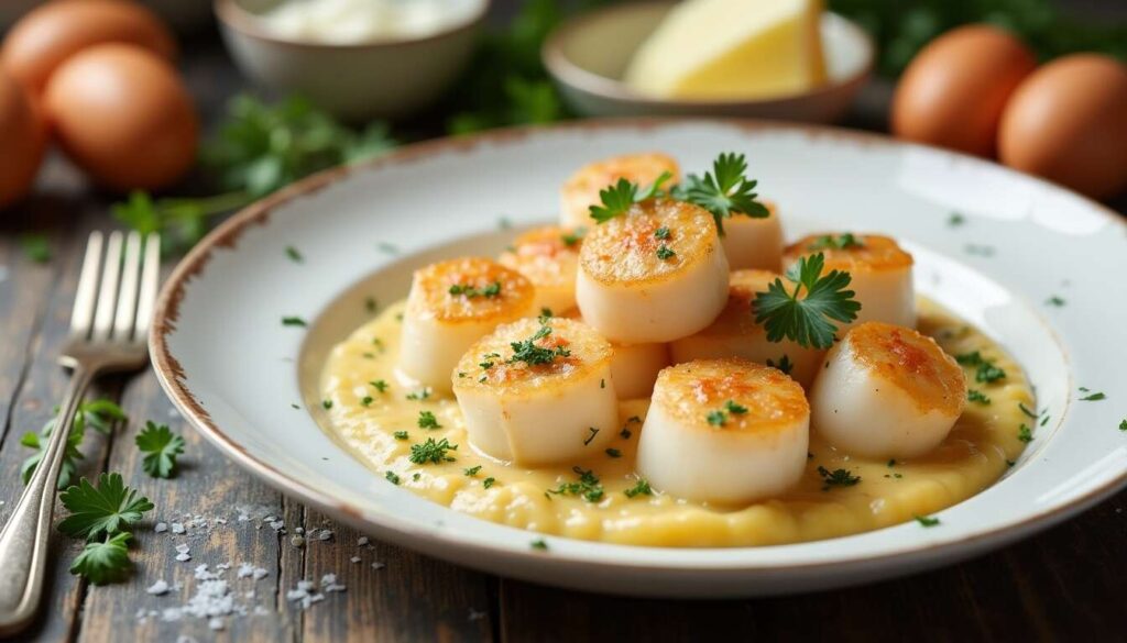 Saint-Jacques à la normande : recette facile et délicieuse