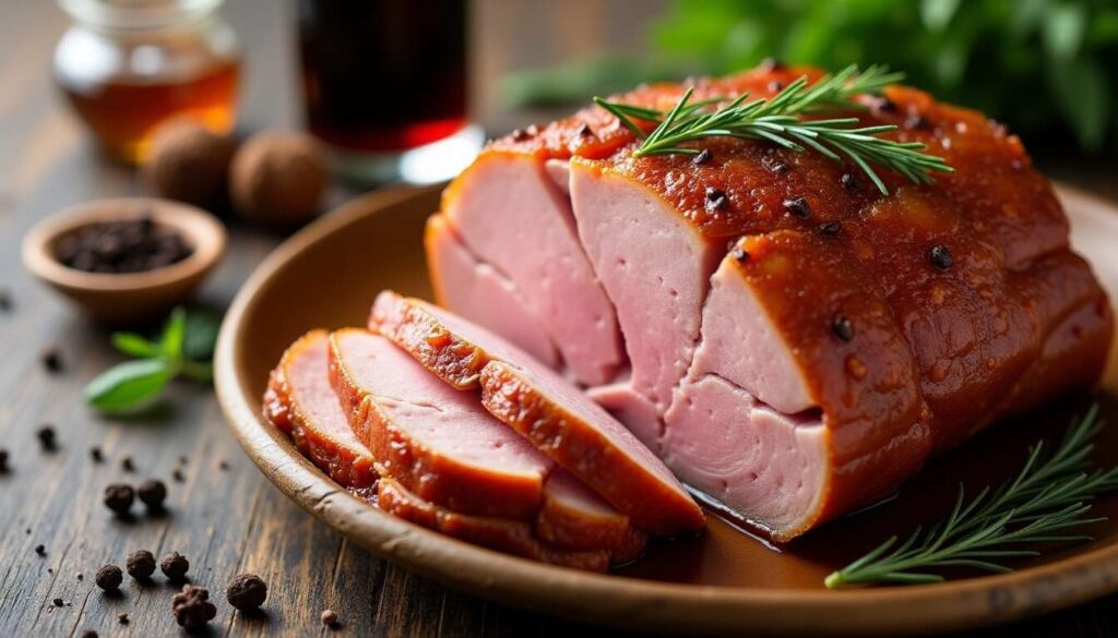 Jambon braisé au Porto : recette savoureuse et facile