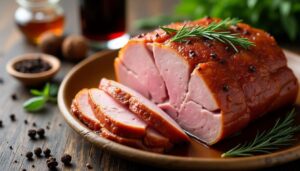 Jambon braisé au Porto : recette savoureuse et facile