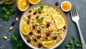 Cette salade de quinoa citronnée est parfaite pour un déjeuner detox