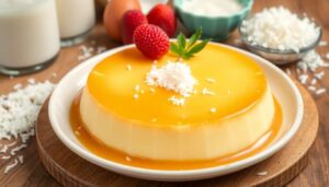 Flan coco léger sans lait concentré sucré