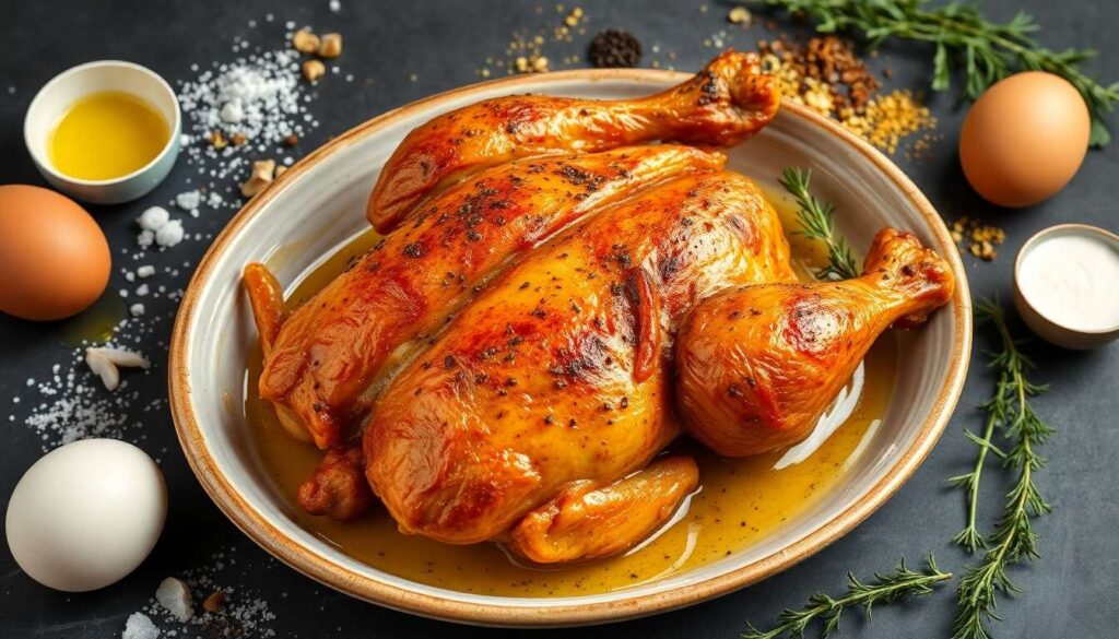 Délice de poulet rôti croustillant et moelleux