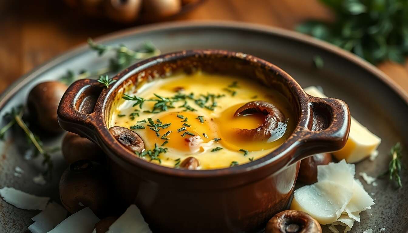 Oeufs cocotte aux champignons : une recette savoureuse à essayer !