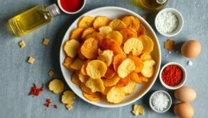 Chips maison au four : recette facile et croustillante