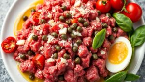 Tartare de boeuf à l'italienne : une recette gourmande et savoureuse