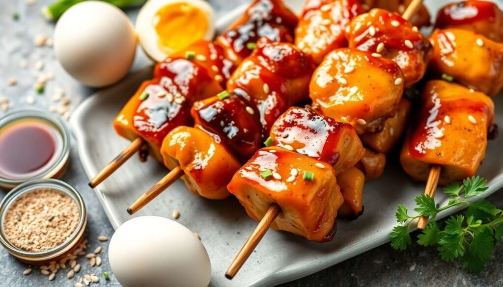 Recette brochettes de poulet à l'asiatique facile et savoureuse