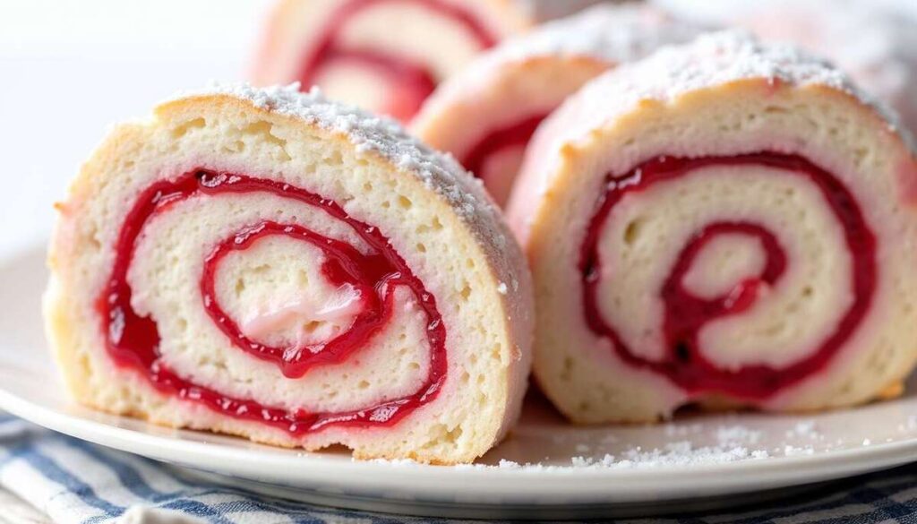 Roulé extra moelleux à la confiture de fraises : recette gourmande