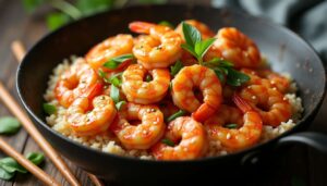Poêlée de Crevettes à l’Asiatique : recette Savoureuse et Facile