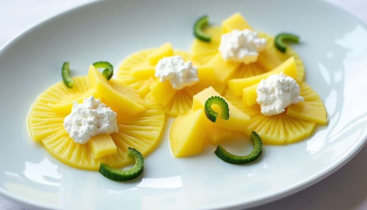 Carpaccio d&rsquo;ananas au gingembre : une recette exotique et rafraîchissante