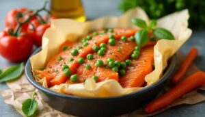 Papillotes de filets de julienne en jardinière : recette savoureuse et facile