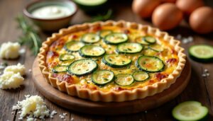 Quiche courgette et poulet : recette savoureuse