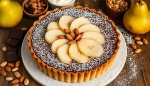 Tarte poire chocolat amande : recette gourmande