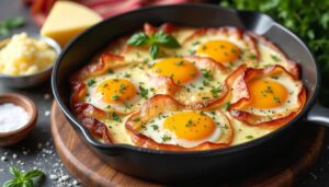 Recette d’œufs cocotte aux lardons : facile et savoureuse