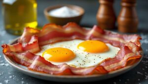 Œufs sur le plat au bacon : recette simple et délicieuse