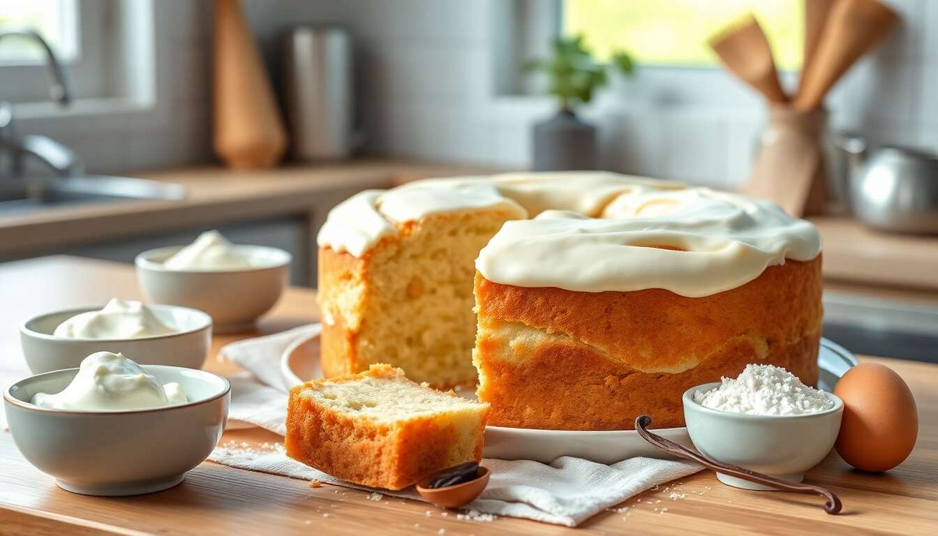 Gâteau au yaourt sans levure : recette facile et moelleuse