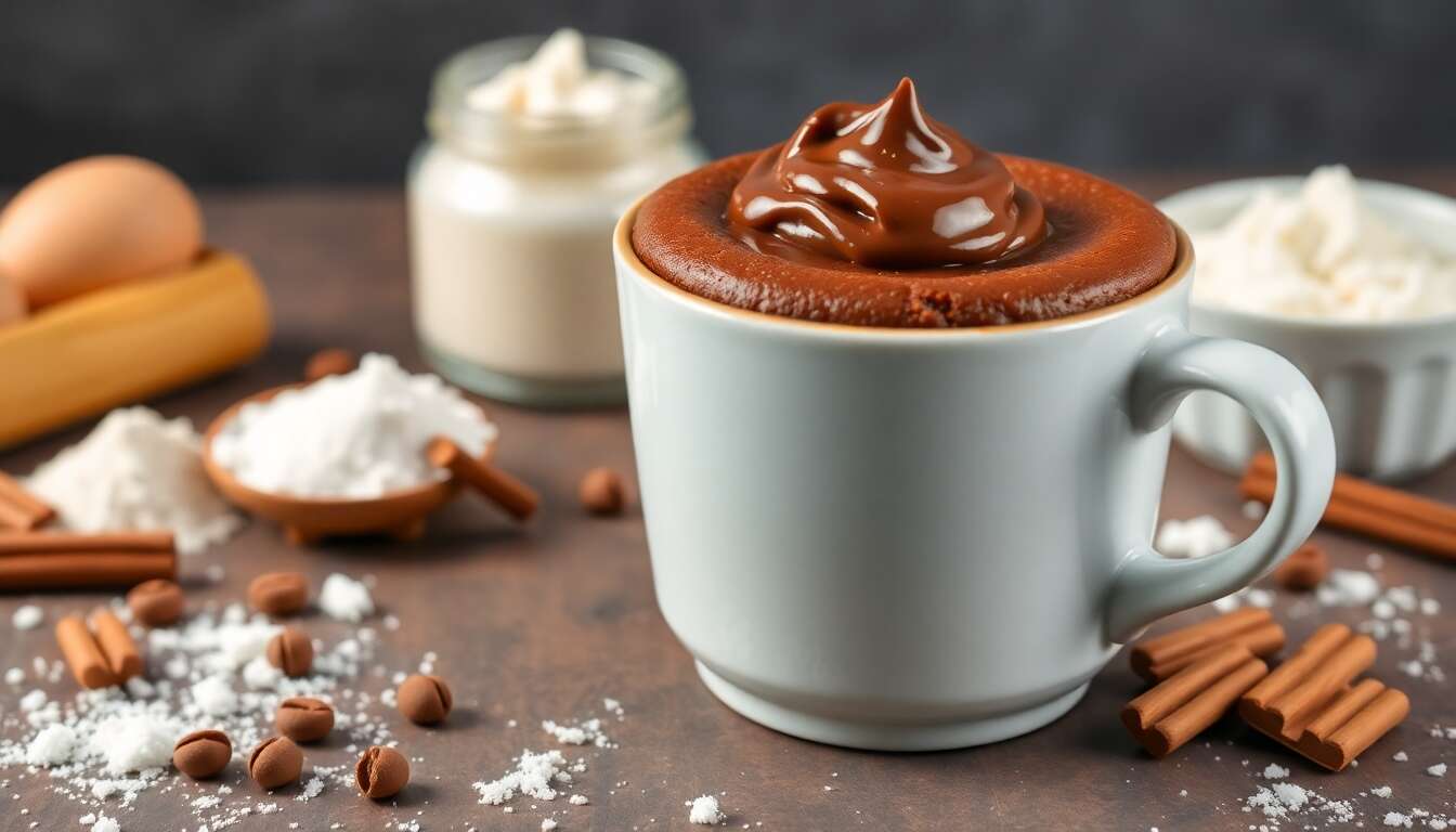 Mug Cake sans Œuf au Nutella : recette Rapide et Délicieuse