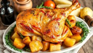 Cuisse de dinde au four et pommes de terre : recette savoureuse