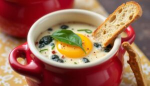 Oeuf cocotte au Roquefort pour Airfryer : recette savoureuse et facile