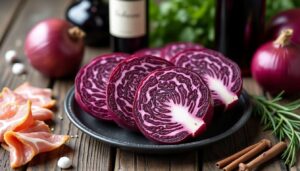 Chou rouge aux lardons : recette savoureuse au vin rouge
