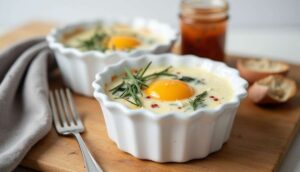 œuf cocotte au micro-ondes : recette rapide et facile