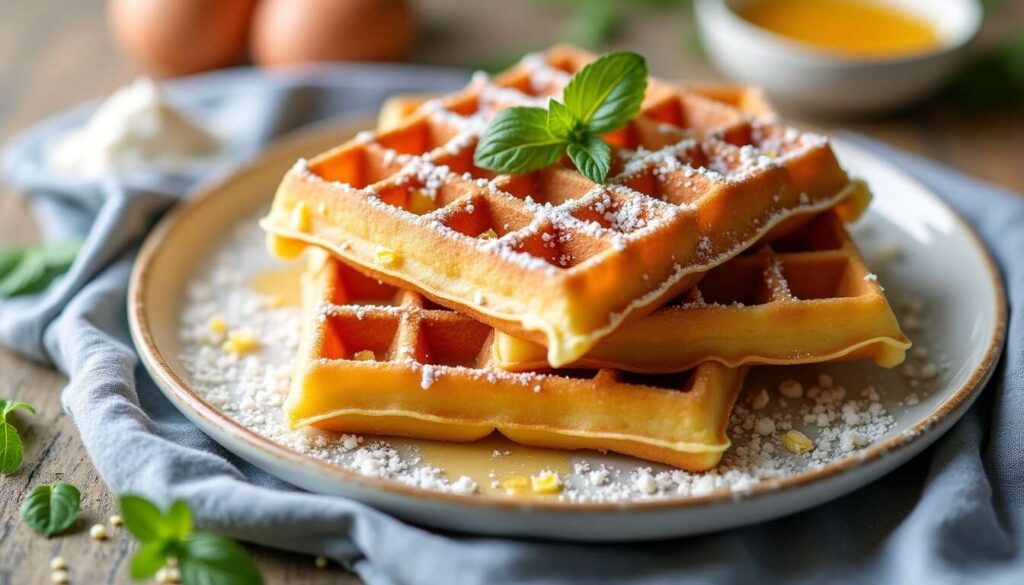 Recette de gaufres de fête foraine moelleuses et gourmandes