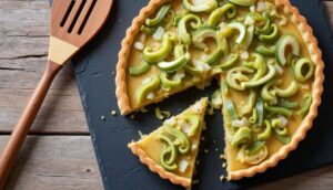 Tarte aux poireaux sans œufs : recette végétalienne savoureuse