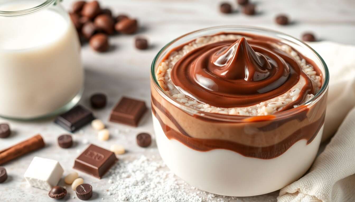 Riz au lait au chocolat irrésistible