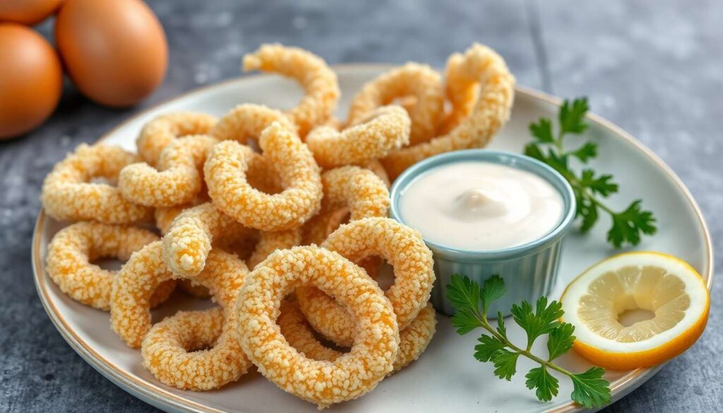 Calamars frits à la sauce tartare : recette savoureuse