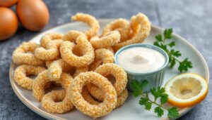Calamars frits à la sauce tartare : recette savoureuse