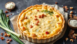 Quiche aux poireaux et oignons : recette savoureuse et facile