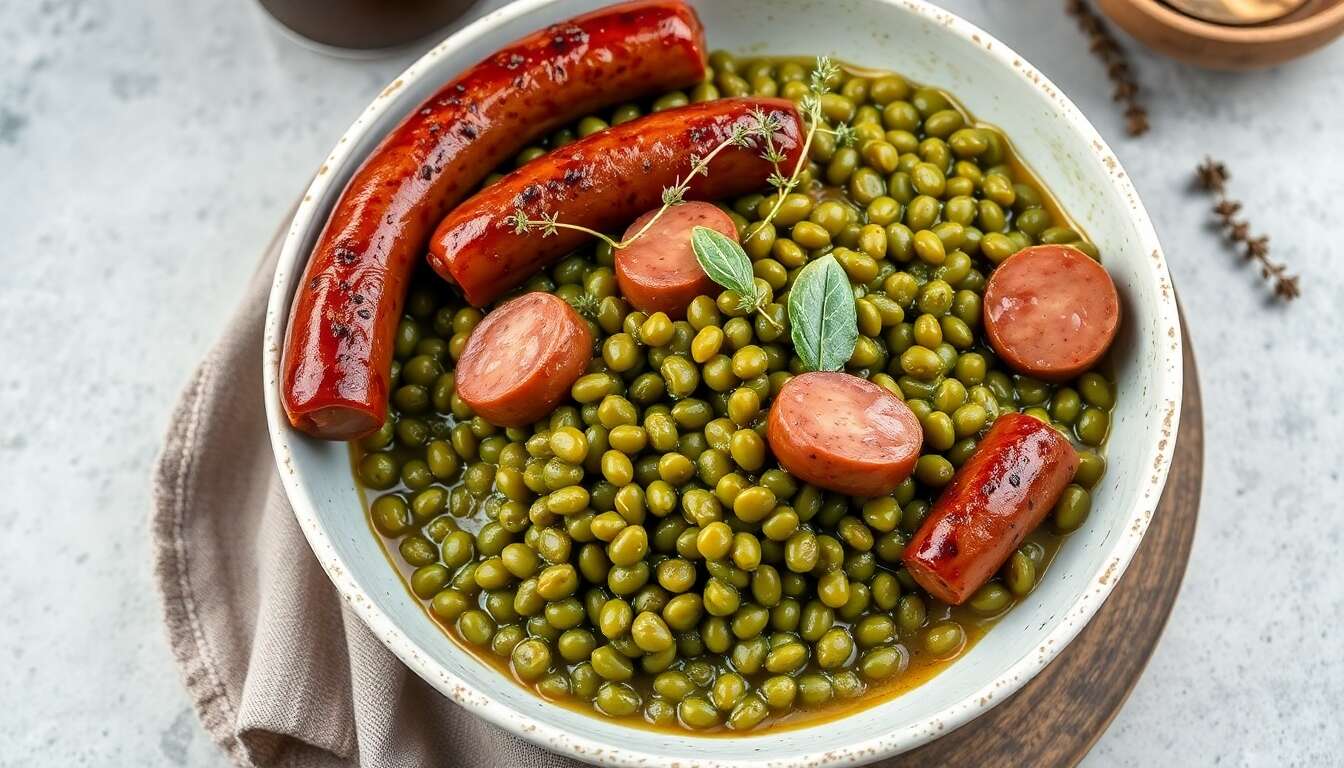 Saucisse lentilles facile au Cookeo