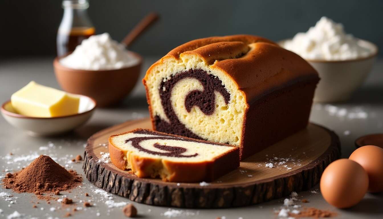 Quatre-quarts marbré : recette facile et savoureuse