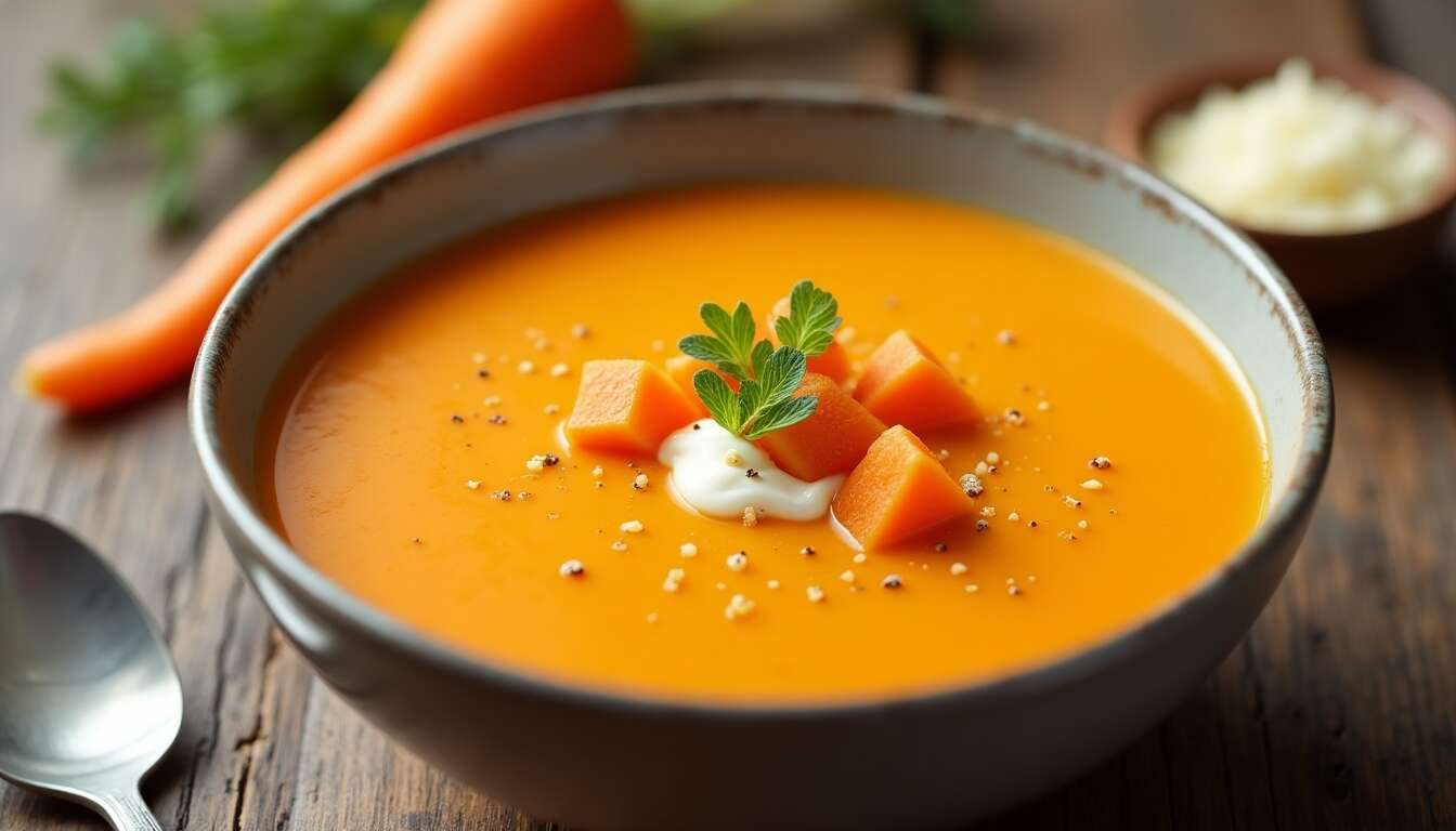 Velouté de carottes et fenouil : recette crémeuse et savoureuse